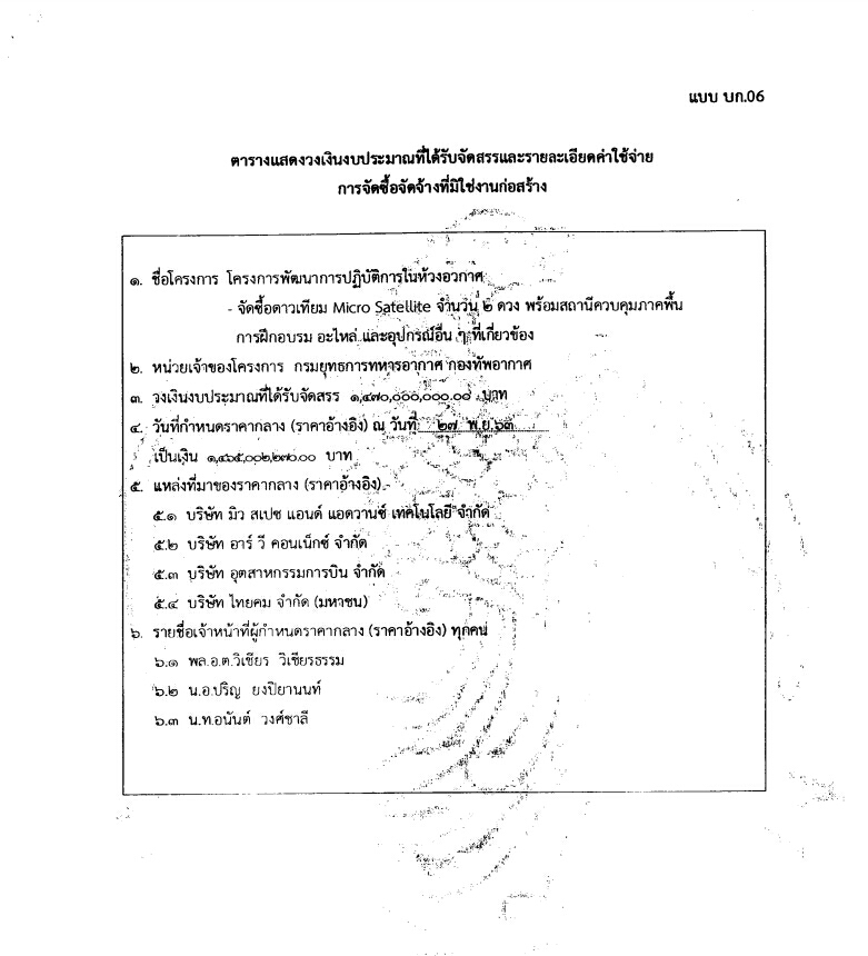 กองทัพอากาศ แจง จัดหายุทโธปกรณ์ เป็นไปตามกฏหมาย