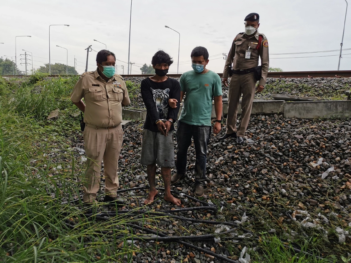 การรถไฟฯ สั่งเร่งขยายผลจับกุมผู้ก่อเหตุลักลอบตัดสายเคเบิล สายสีแดง