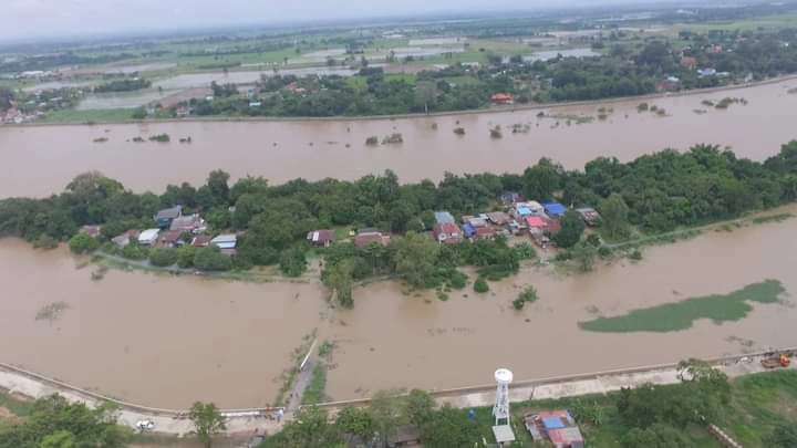ภาพรวมอุทกภัยจังหวัดสิงห์บุรี รวม 3 อำเภอ 6 ตำบล 20 หมู่บ้าน