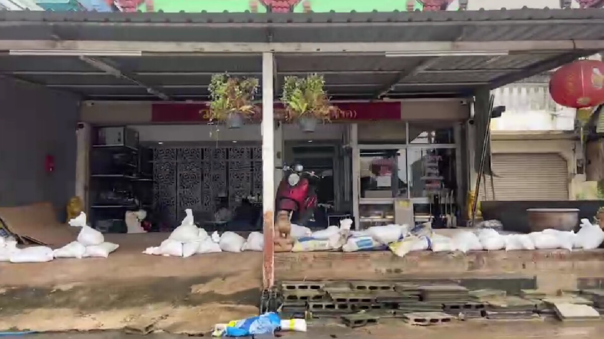 ทน.ขอนแก่นเร่งวางกระสอบทรายรับมือ "โกนเซิน"