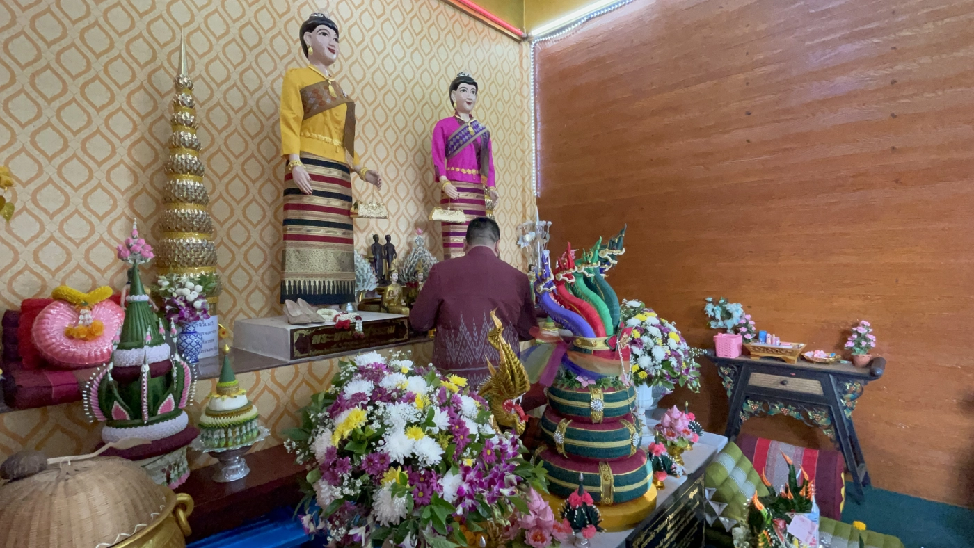 บวงสรวงเจ้าแม่สองนางขอพรวันออกพรรษา