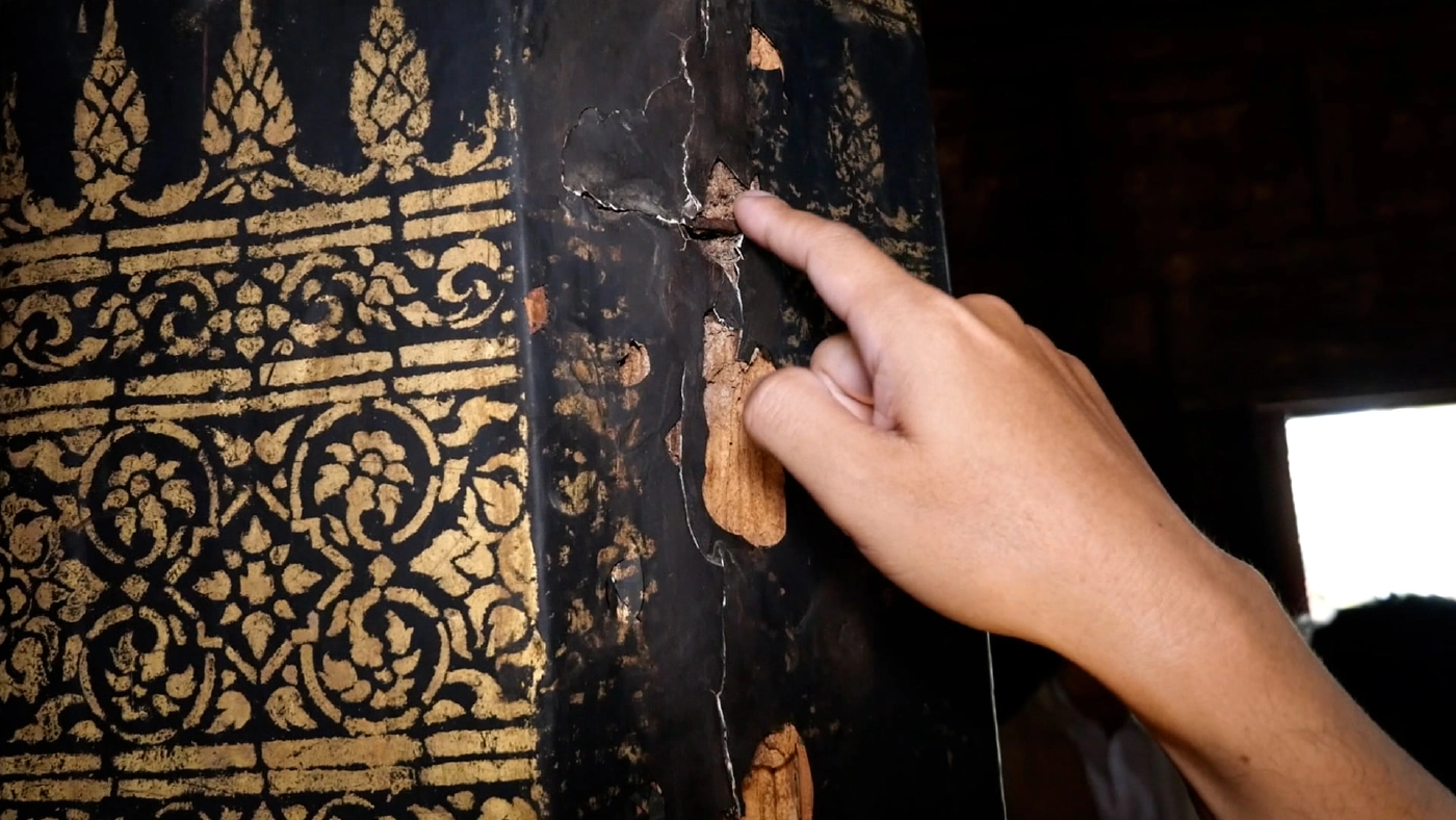 กรมศิลปากรตรวจสอบเสาไม้โบราณสมัยกรุงศรีอยุธยาแตก-ทรุดตัว