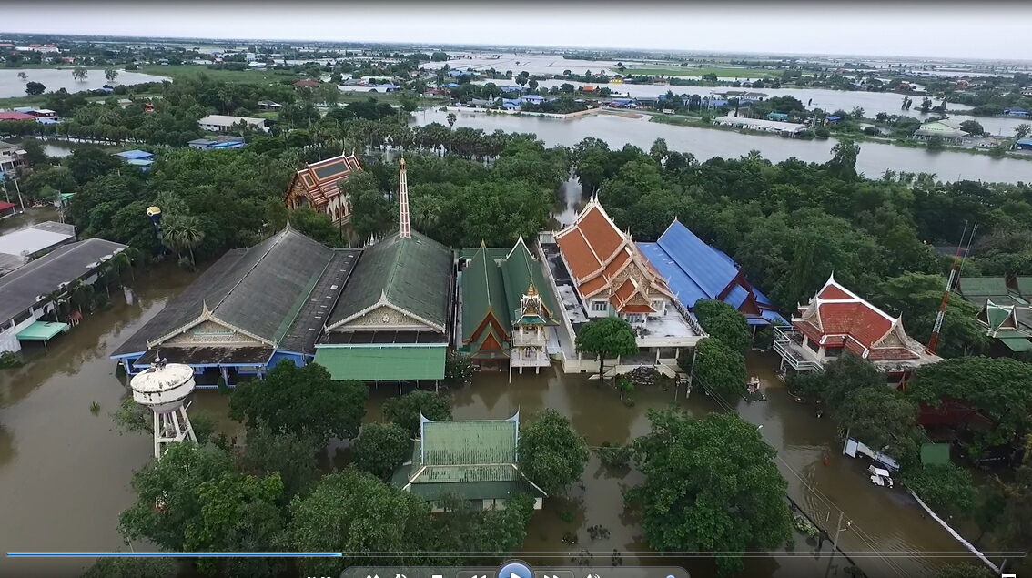 น้ำล้นเขื่อนกระเสียว รอบ 10 ปี ทะลักท่วมเมืองสุพรรณฯ