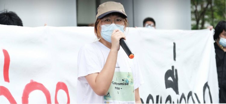 น.ส.เบนจา อะปัญ สมาชิกแนวร่วมธรรมศาสตร์และการชุมนุม