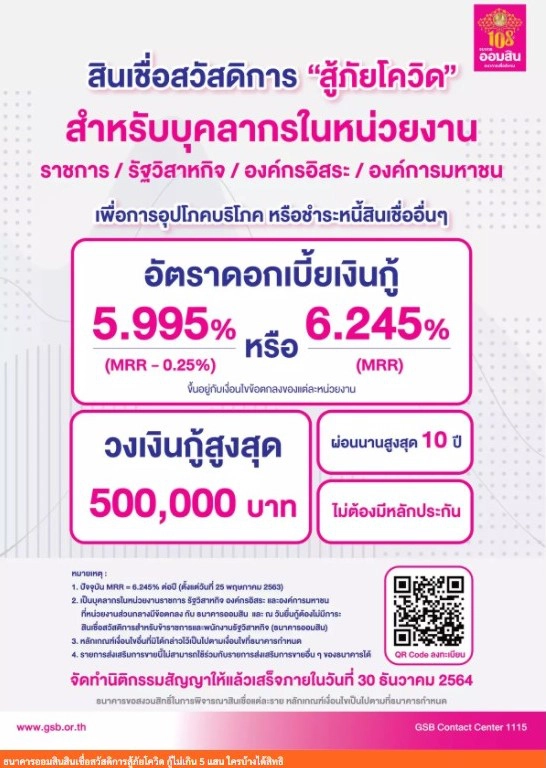 "ออมสิน" ให้กู้อีก "5 แสนบาท" ใครมีสิทธิบ้าง?