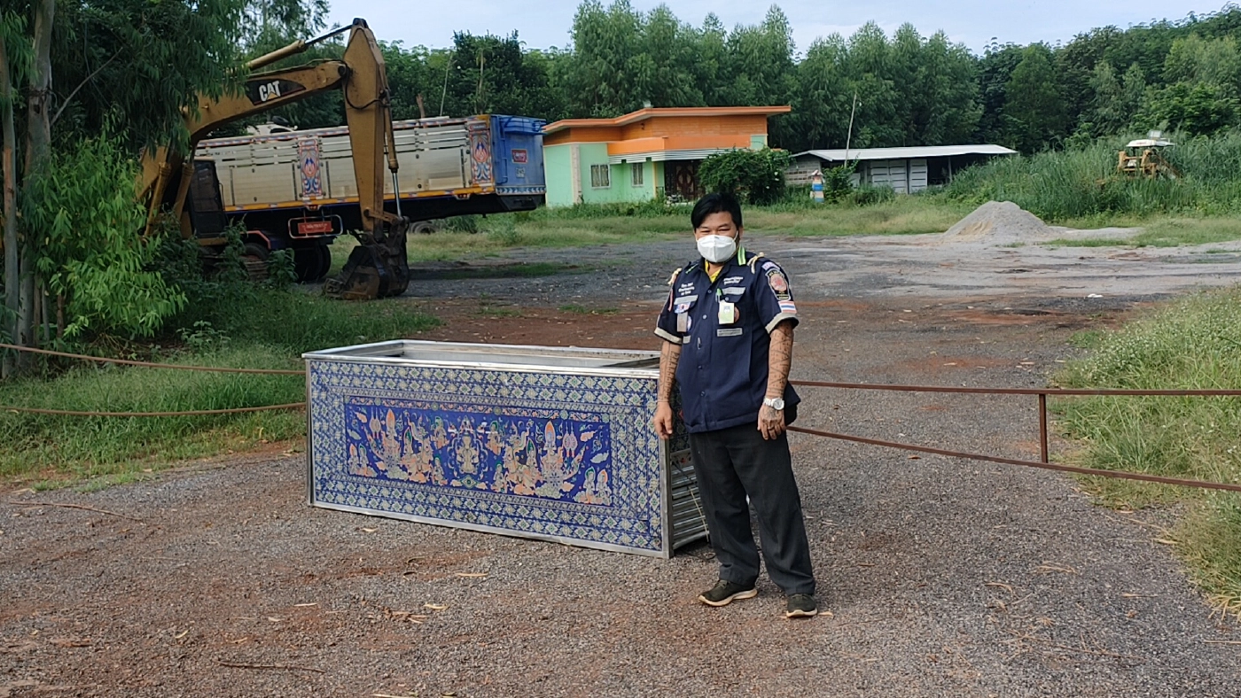 หน.กู้ภัยสุดทนตั้งโลงศพเตือนโจร แอบขโมยอะไหล่รถหายกว่า 4 หมื่นบาท