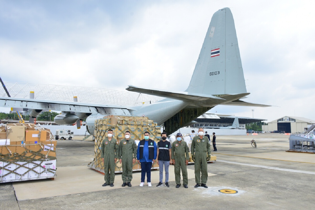 ทอ. จัด C-130H  ส่งอุปกรณ์+บุคคลกร เสริมกำลัง สู้โควิด