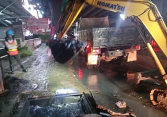 รฟม. ทางหลวงสมุทรปราการ แก้ปัญหาน้ำท่วมขังบนถนนศรีนครินทร์