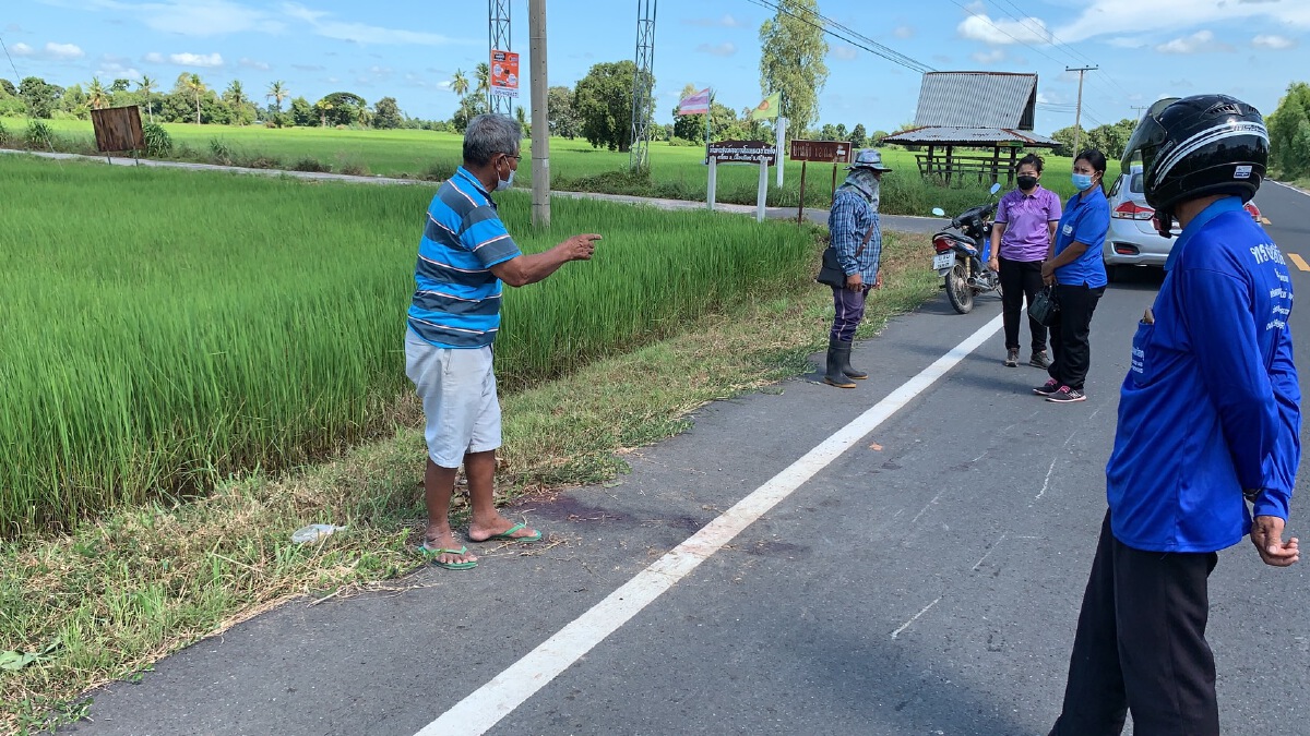 ศรีสะเกษเชื่อปู่ตาดึงรถที่ชนแล้วลาก 3 ศพหนี 2 กม. ให้ตกคลอง