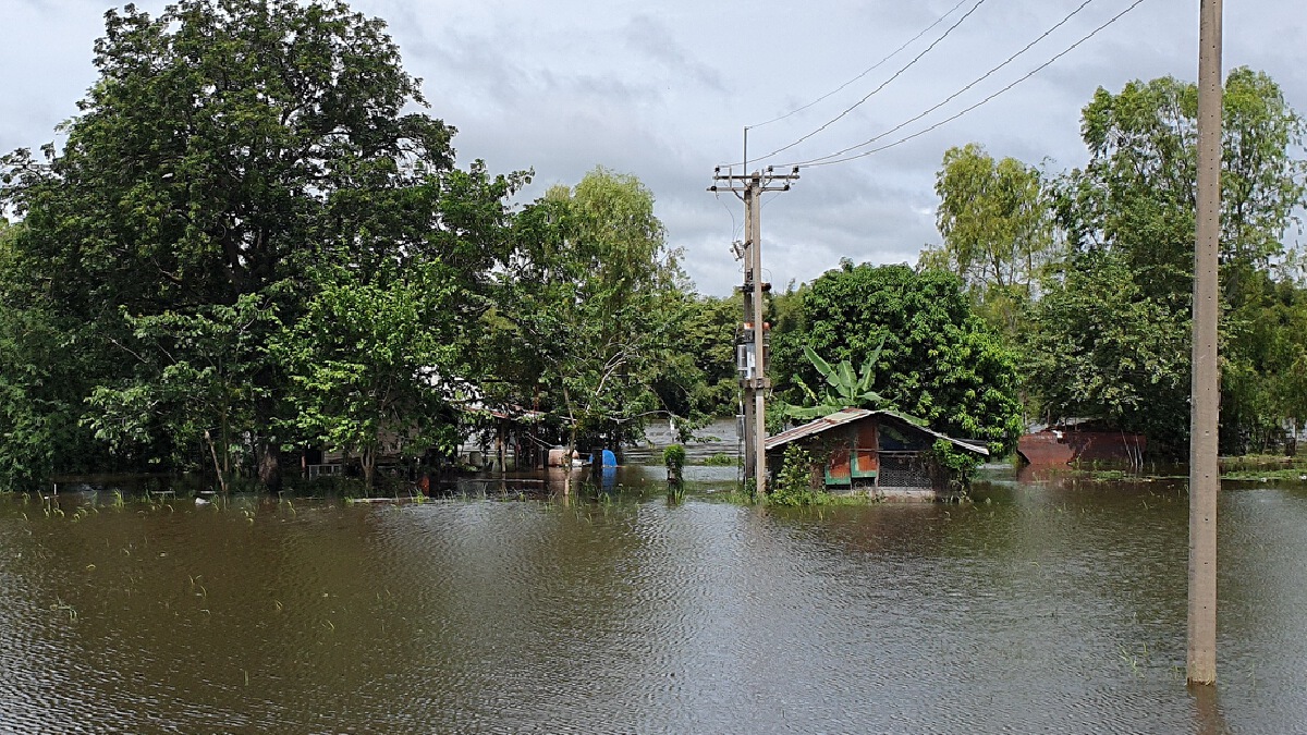 น้ำชีท่วมร้อยเอ็ดแล้ว 4 ตำบล บ้านเรือนถูกน้ำท่วมแล้วนับ 100 หลัง