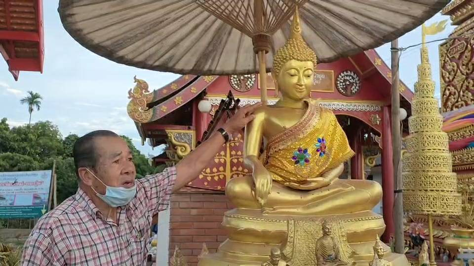 เตรียมทำบุญใหญ่ศาลหลักเมือง-คอพระพุทธรูปศรีสองเมืองหัก