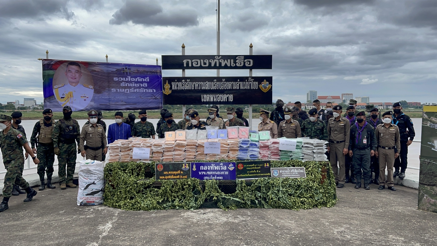 นรข.หนองคายยึดกัญชาแห้งอัดแท่ง 500 กก.คาดเตรียมเข้าไทย