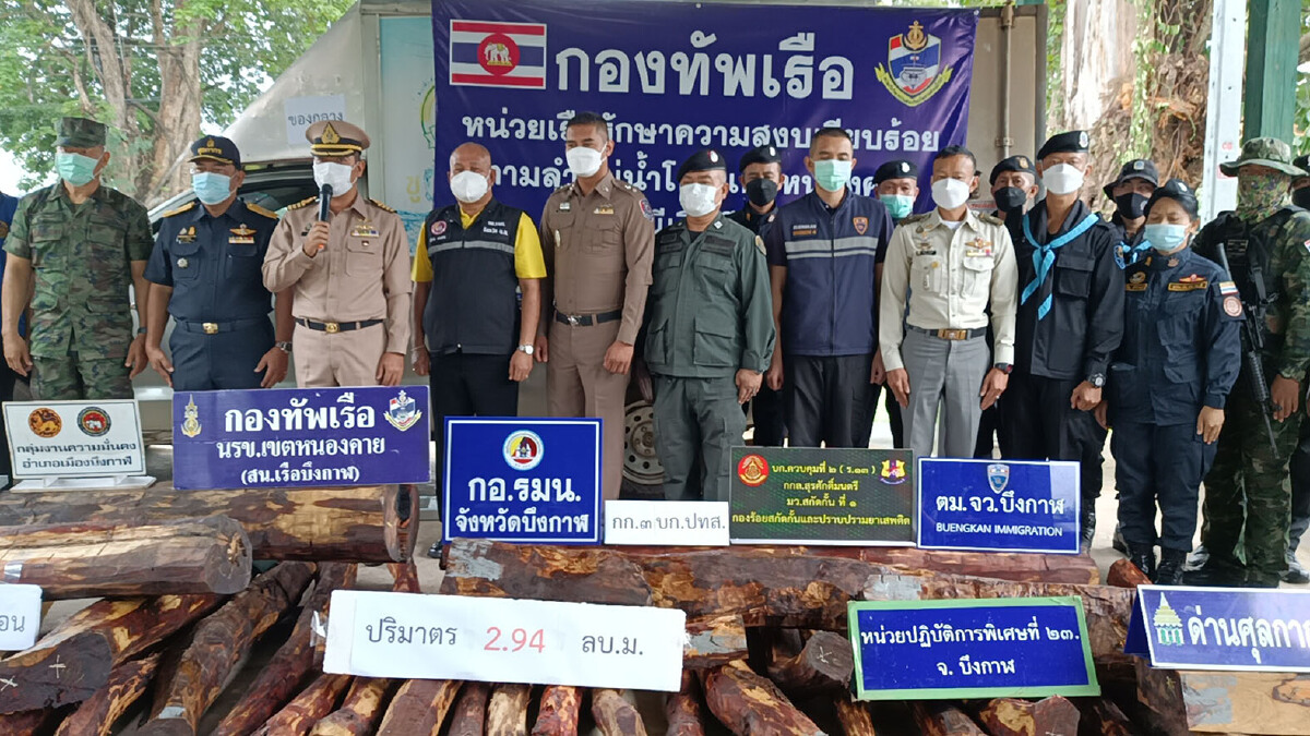นรข.ยึดไม้พะยูงแปรรูป 1 คันรถ 124 ท่อนค่ากว่า 1 ล้านบาท