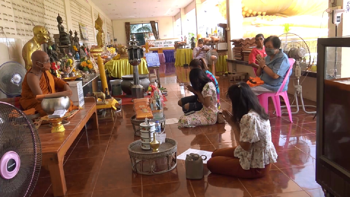 วัดพระนอนเกาะยอเงียบเหงาไร้เหงานทท.ผลพวงโควิด-19ติดเชื้อพุุ่ง695คน