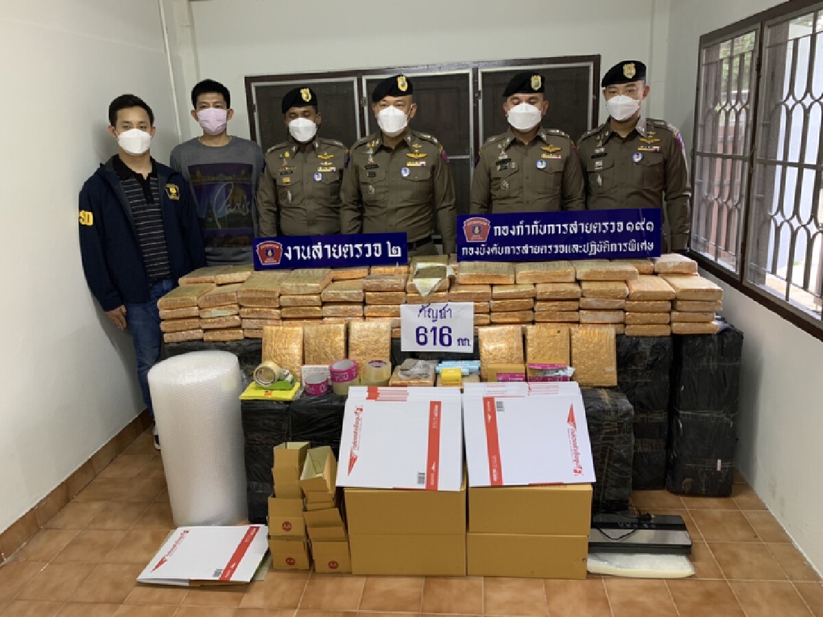 ตำรวจ 191 โชว์ผลงานจับค้ากัญชาออนไลน์กว่า 616 ​กิโลกรัม