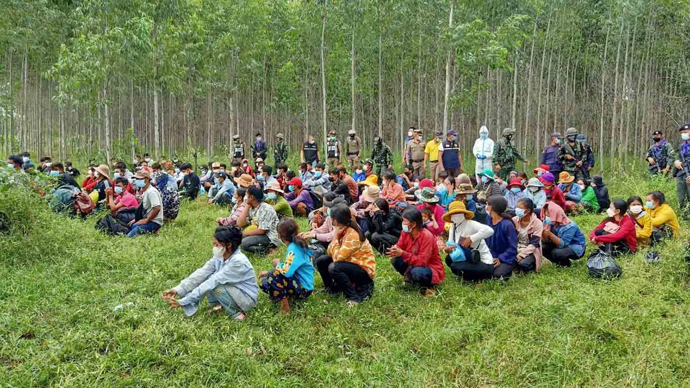 สกัดจับแรงงานต่างด้าวชาวกัมพูชาลักลอบเข้าเมืองผิดกฎหมาย