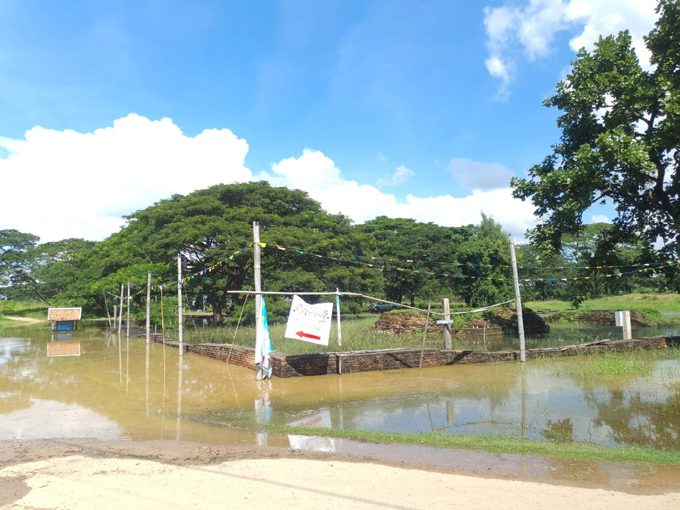 น้ำกว๊านพะเยาเอ่อท่วมชุมชน-โบราณสถานอายุกว่าพันปี