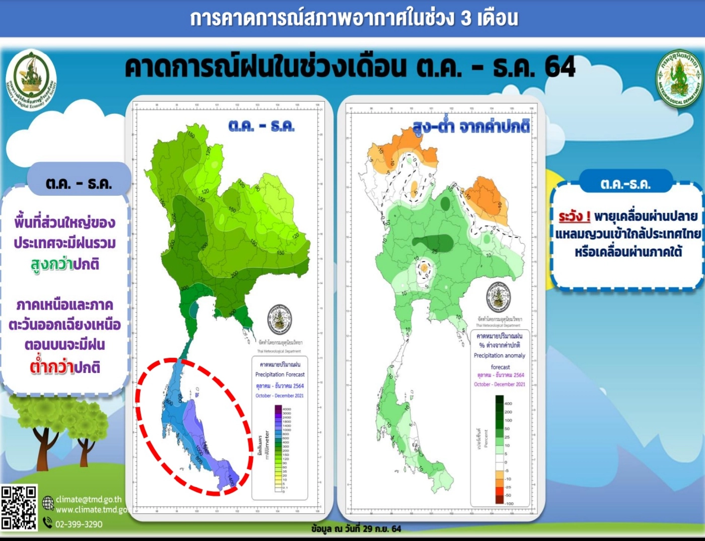บิ๊กป้อม สั่งหน่วยงานเตรียมรับมือฤดูฝนภาคใต้