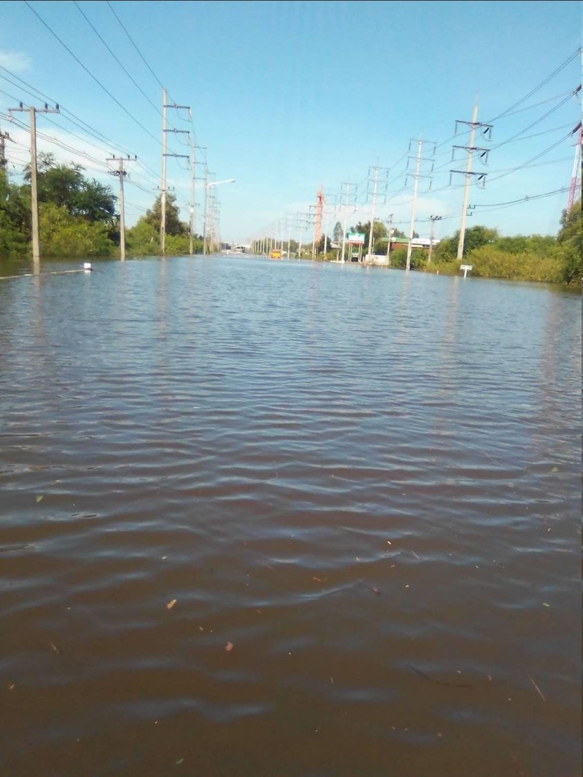 กรมทางหลวงรายงาน ปิดเส้นทางการจราจรบริเวณน้ำท่วม