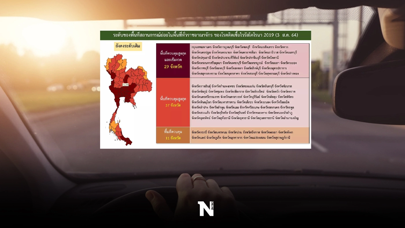 เดินทางข้ามจังหวัดได้หรือยัง? เขตพื้นที่สีแดงเข้ม หลัง "คลายล็อกดาวน์"