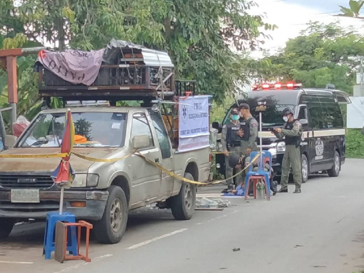คนร้ายลอบวางระเบิดเผารถกระบะ โชคดีดับทัน รู้เบาะแสคนร้ายแล้ว