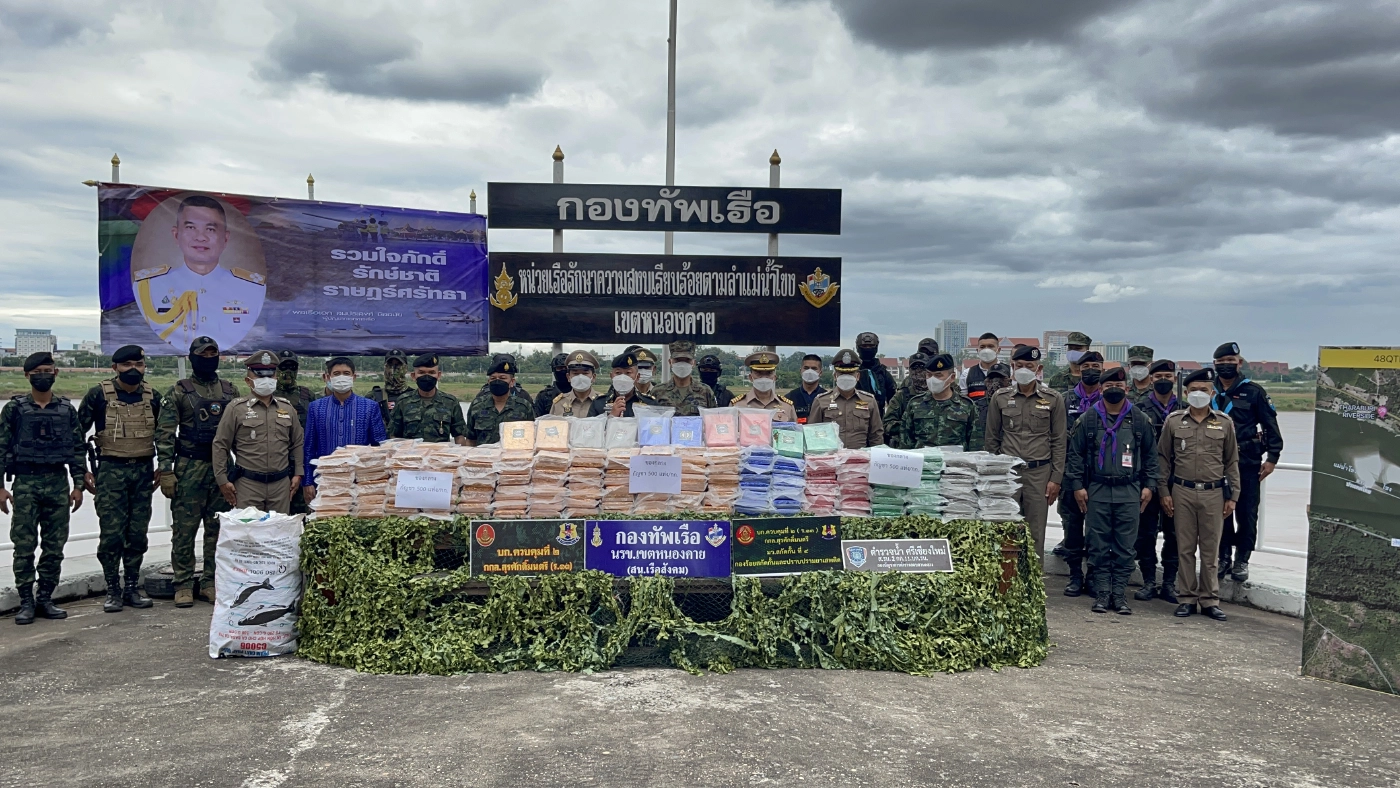 นรข.หนองคายยึดกัญชาแห้งอัดแท่ง 500 กก.คาดเตรียมเข้าไทย