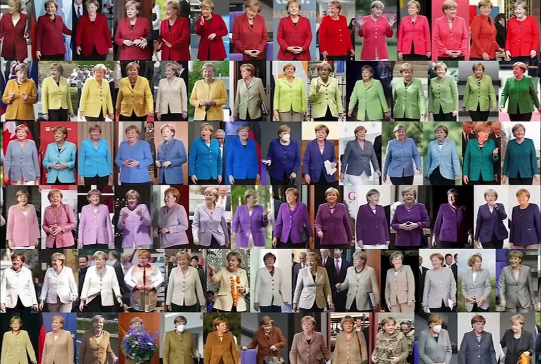 เสื้อและมือแบบเดิม ๆ ที่แมร์เคิลใช้นำทางยุโรป