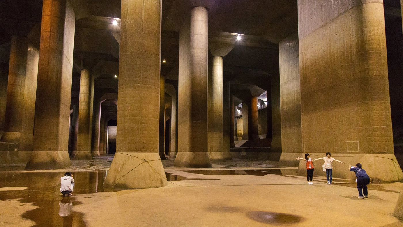 อุโมงค์ระบายน้ำขนาดใหญ่ใต้ดิน ความสูงกว่า 50 เมตร ในประเทศญี่ปุ่น