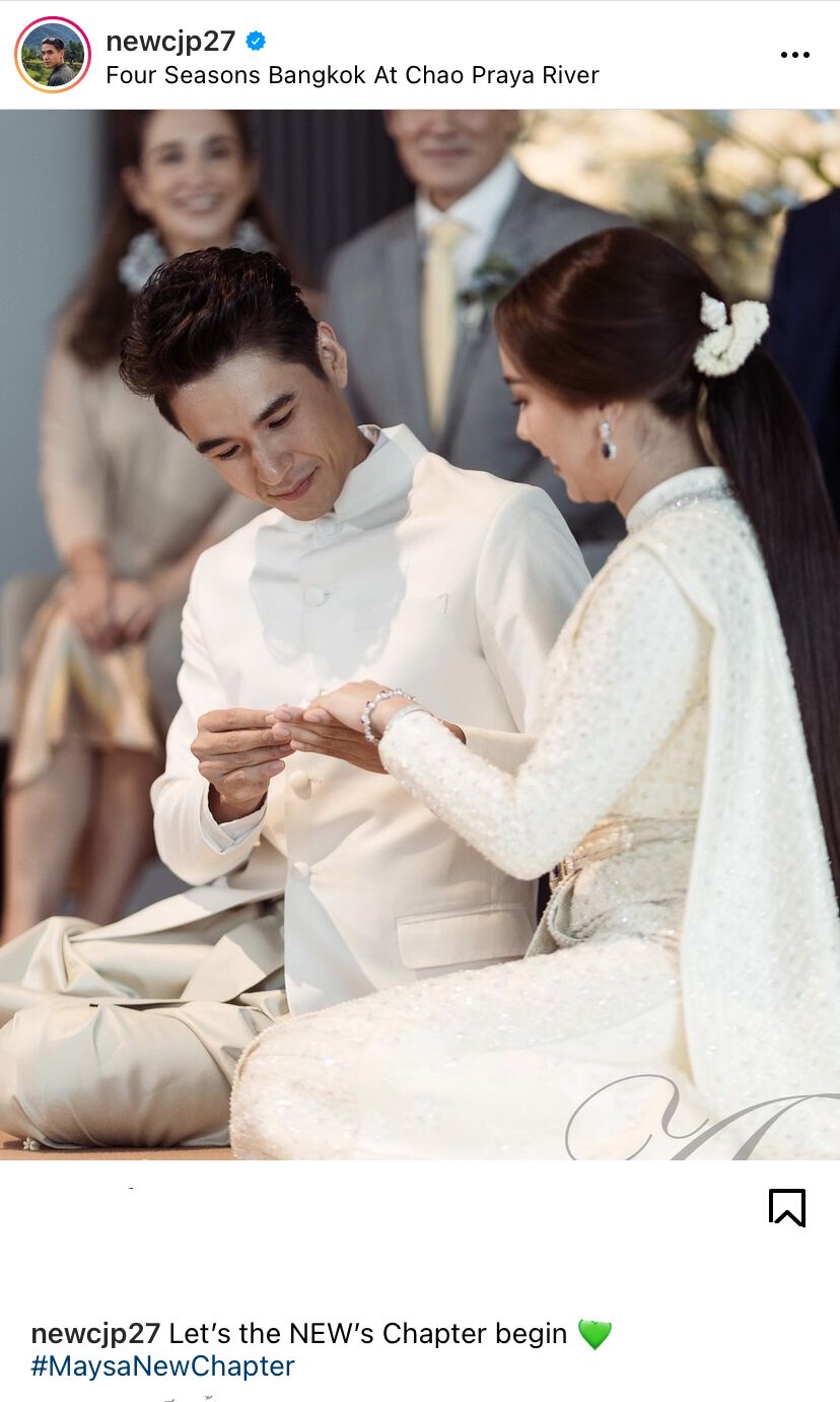 เริ่มต้นใช้ชีวิตคู่ "นิว ชัยพล" สวมแหวนเพชร 12 กะรัต ให้เจ้าสาว "เมษา กิตติมา"