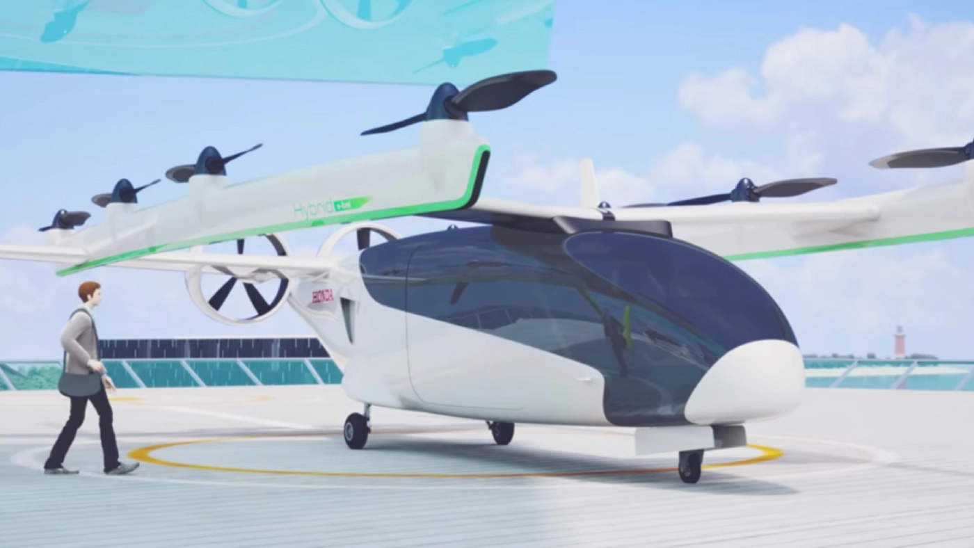 Velocopter หรือเครื่องบินลำเล็กที่จะให้บริการแบบสาธารณะ ออกแบบและพัฒนาโดยบริษัทฮอนด้า