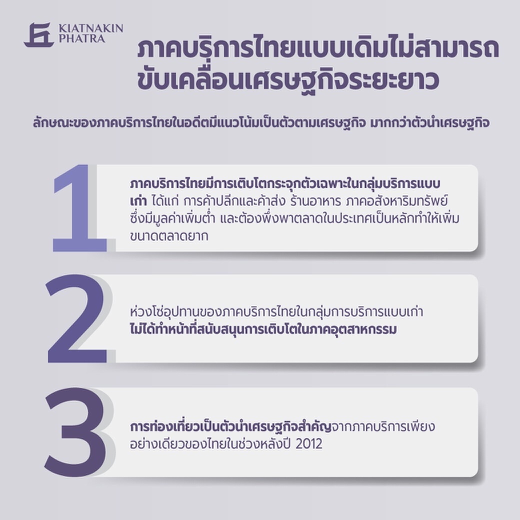ปฏิรูป “ภาคบริการไทย” ล้าหลังประเทศพัฒนา