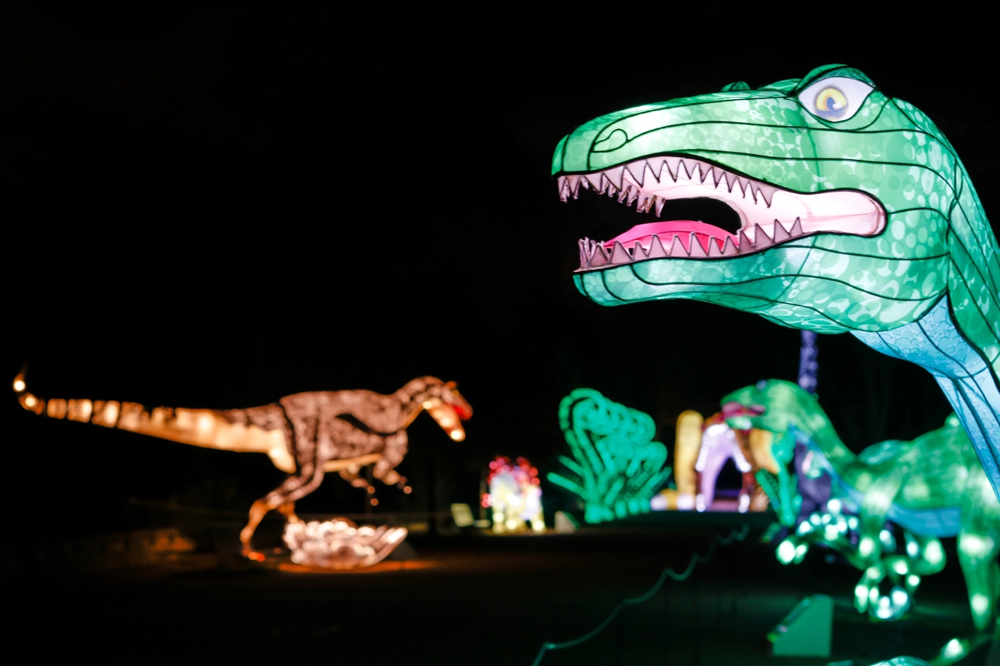 ไดโนเสาร์คืนชีพในงานนิทรรศการแสงสีที่ฝรั่งเศส