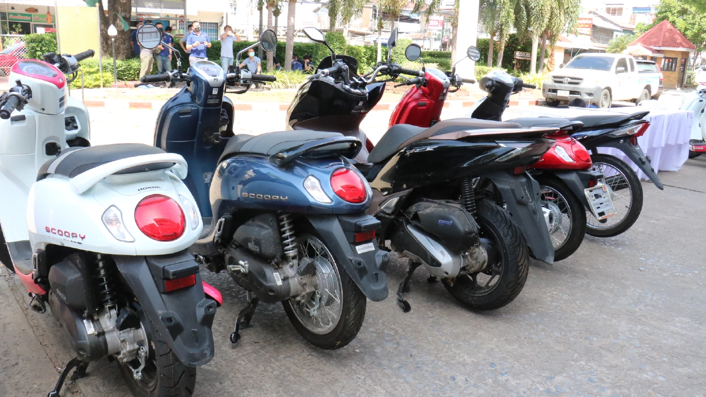 ตำรวจภาค 3 รวบแก๊งดาวน์รถจักรยานยนต์ส่งขายปท.เพื่อนบ้าน