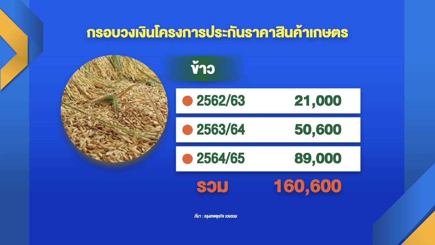 รัฐก่อ ‘หนี้‘ เพิ่ม 1.5 แสนล้านอุดประกันรายได้ข้าว