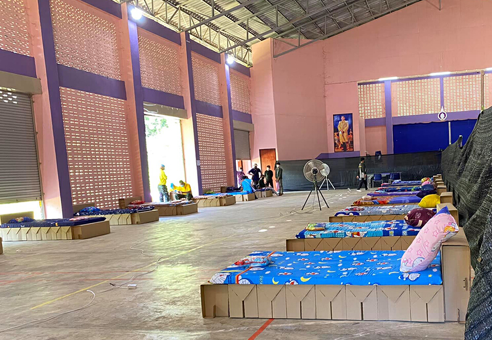 โรงเรียนล่องแพวิทยาเตรียมสถานที่กักตัวผู้ติดโควิดรับมือระบาด