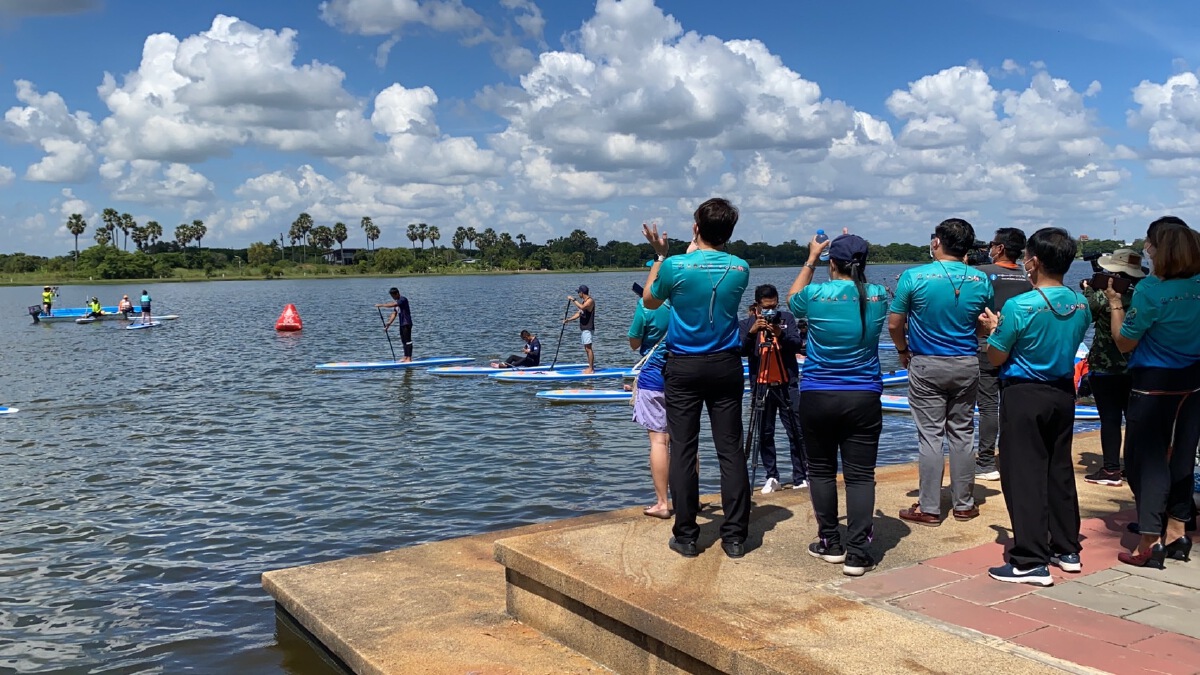 ศรีสะเกษจัดแข่งขันกีฬากระดานยืนพาย SISAKET SUP RACE 2021