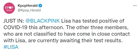 ชาวเน็ตสงสัย “ลิซ่า Blackpink”  ติดโควิดจากผับที่ลาสเวกัส ?