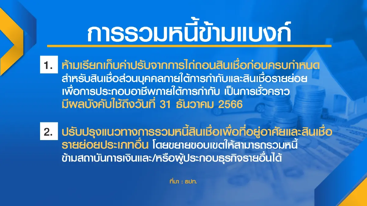 ธปท.สั่งรวมหนี้ข้ามแบงก์ช่วยรายย่อย