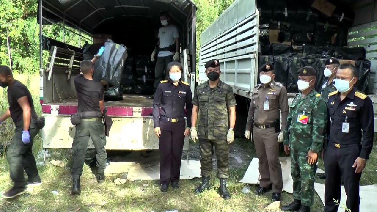บช.ภ. 9 ยึดบุหรี่ต่างประเทศหนีภาษี แอบซุกโกดังมูลค่า 80 ล้าน