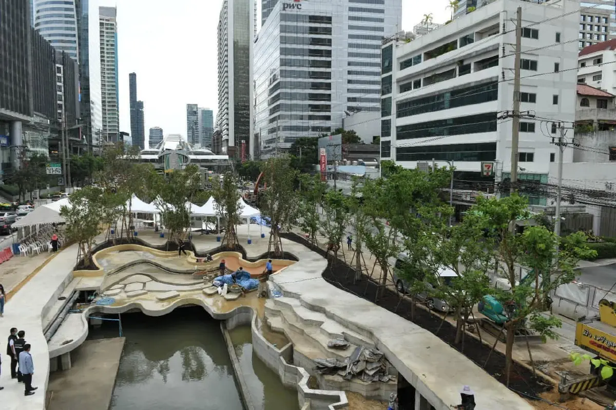 สวนสาธารณะคลองช่องนนทรี คืบหน้า 50% พร้อมเปิด 25 ธ.ค.64