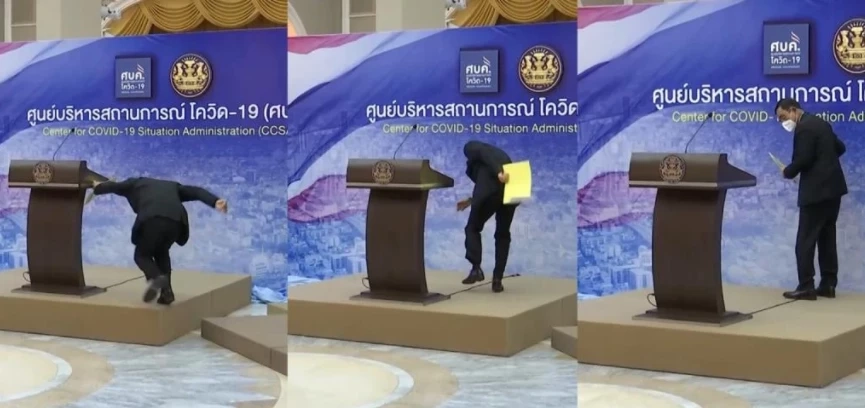 เปิดไทม์ไลน์ บิ๊กตู่ เท้าสะดุดสองครั้งติดในรอบเดือน ขู่ห้ามเอารูปลง tiktok