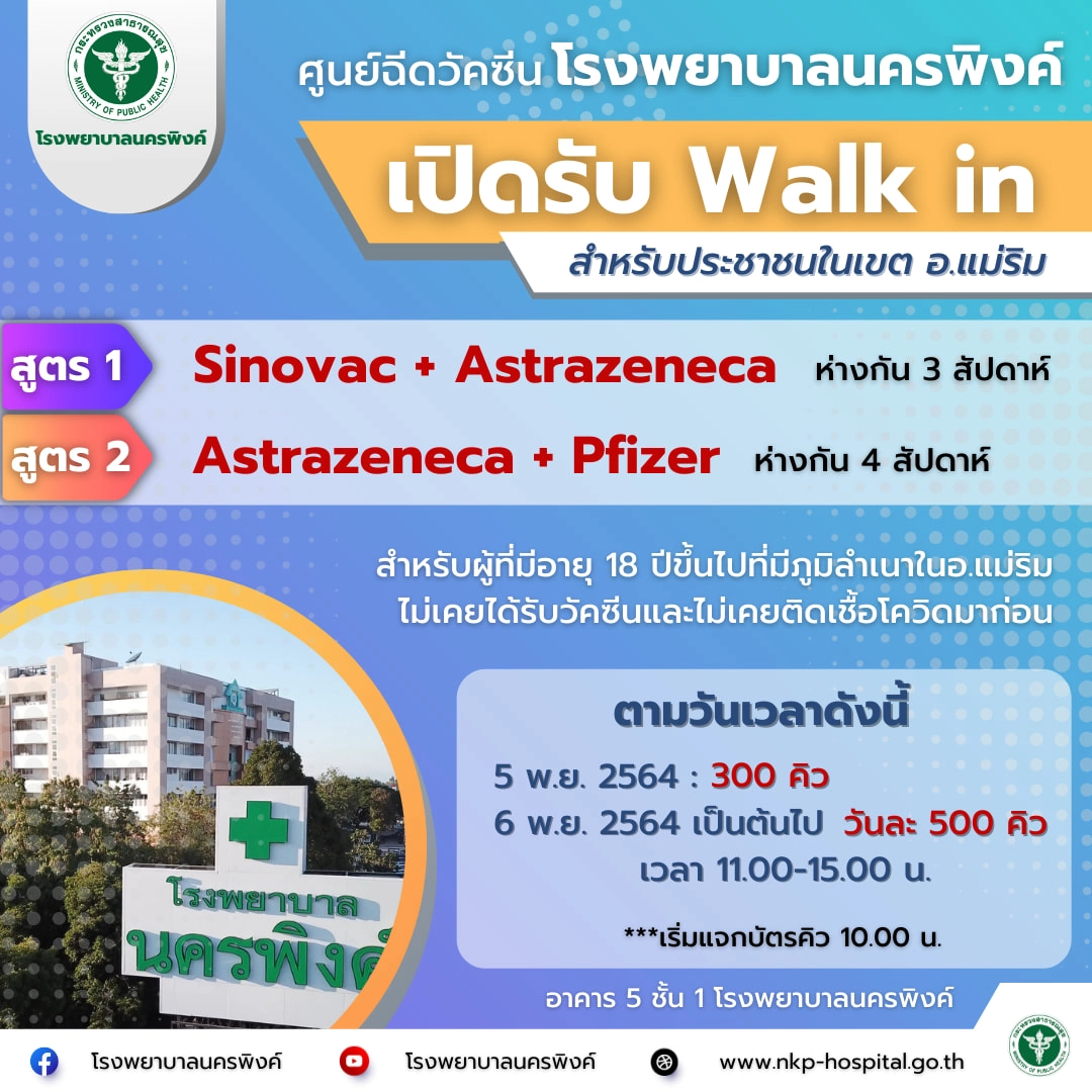 รพ.นครพิงค์เปิดวอร์คอินสูตรไขว้800ราย