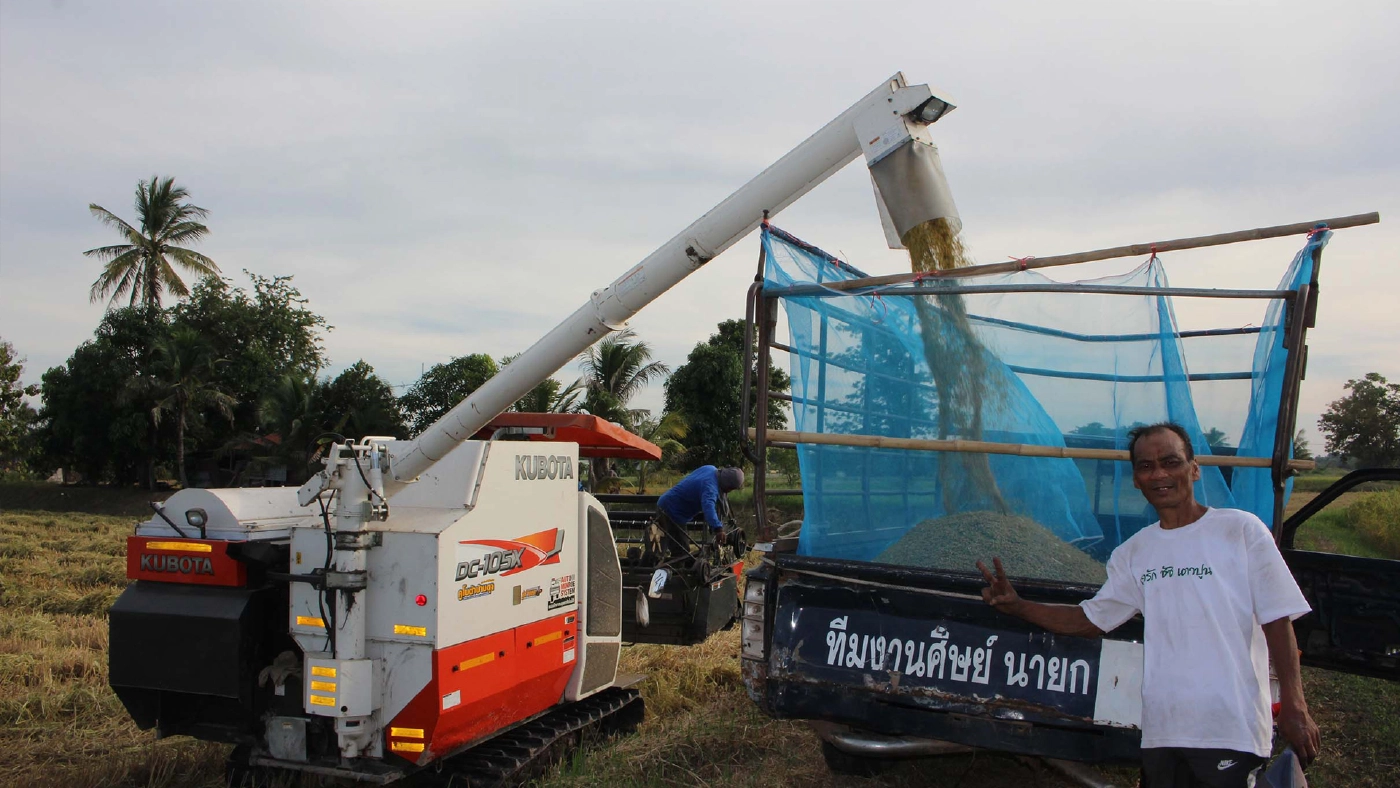 ชาวนา-ผู้ปะกอบการรถเกี่ยวข้าวโอดน้ำมันแพงราคารถเกี่ยวพุ่งไร่ละ 1 พัน