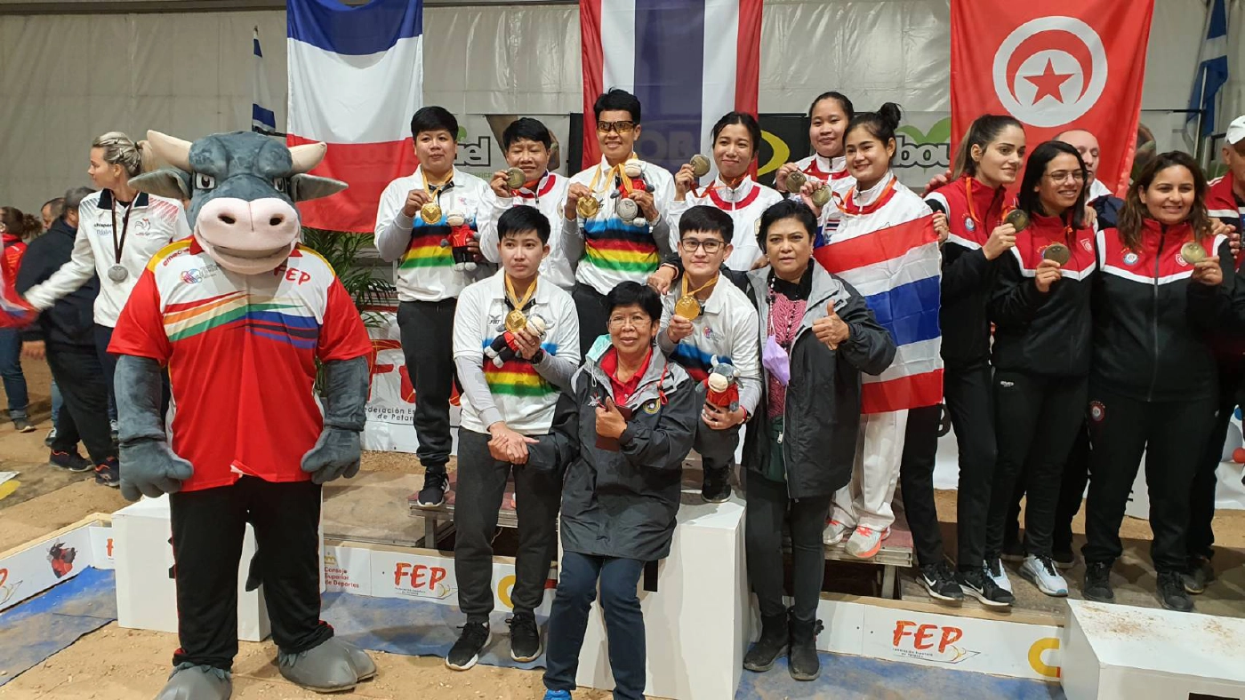 เปตองสาวไทยพลิกเฉือนฝรั่งเศส13-12ผงาดคว้าแชมป์โลกสมัย8