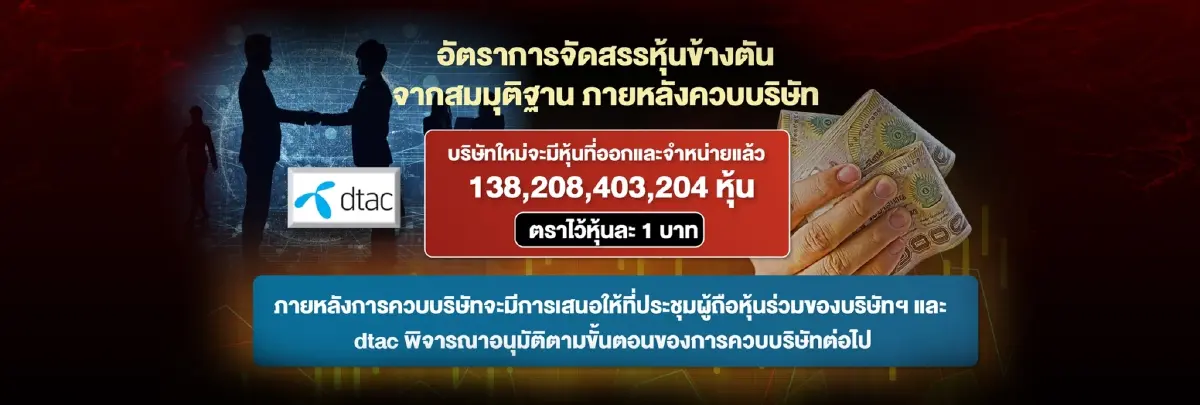 ดีแทค – ทรู  จับตา “ควบรวม” เขย่าอุตสาหกรรมโทรคมนาคม