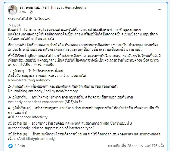 หมอธีระวัฒน์ เผยสถานที่จุดกำเนิดโควิดกลายพันธุ์  ‘โอมิครอน’