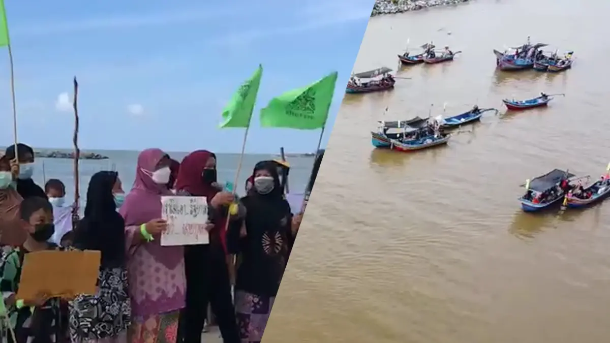 จะนะรักษ์ถิ่น ลอยลำเรือประมงพื้นบ้าน ฝ่ามรสุม แสดงออกเชิงสัญลักษณ์