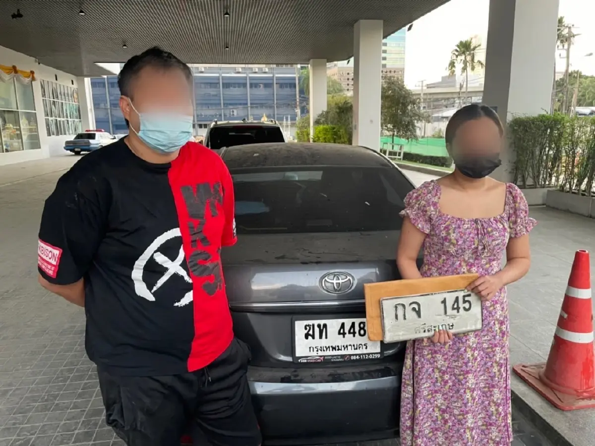 ชุดหนุมานกองปราบฯ ล้อมจับ 2 ผัวเมีย ฉ้อโกง ต่อสู้ชักปืนขู่ ก่อนพากันขับรถหนี