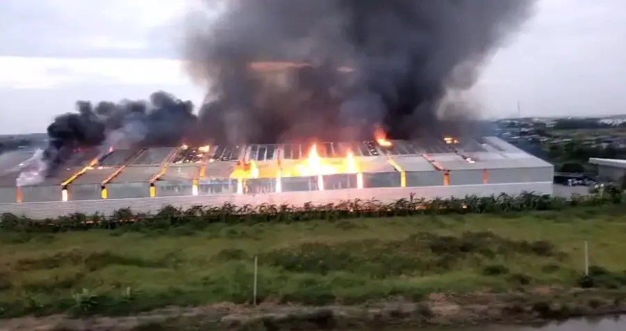 ด่วน ! ไฟไหม้โรงงานกระดาษ ย่านบางบ่อ สมุทรปราการ