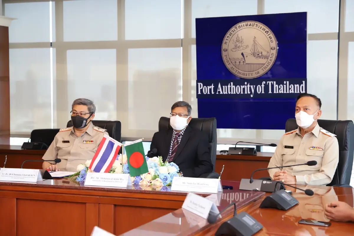 การท่าเรือฯ ลงนามบันทึกข้อตกลง (MOU) ความร่วมมือทางธุรกิจกับท่าเรือจิตตะกอง ภายใต้กรอบความร่วมมือกับกลุ่มประเทศ BIMSTEC
